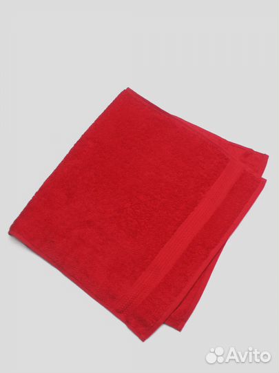 Полотенце красное, махровое 40*70, плотность 460г