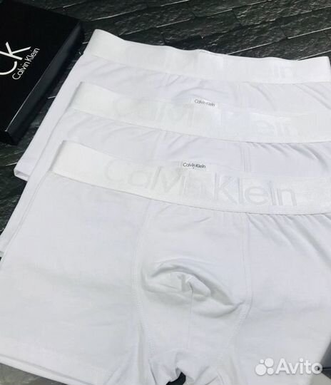 Трусы мужские боксеры белые calvin klein арт.1078