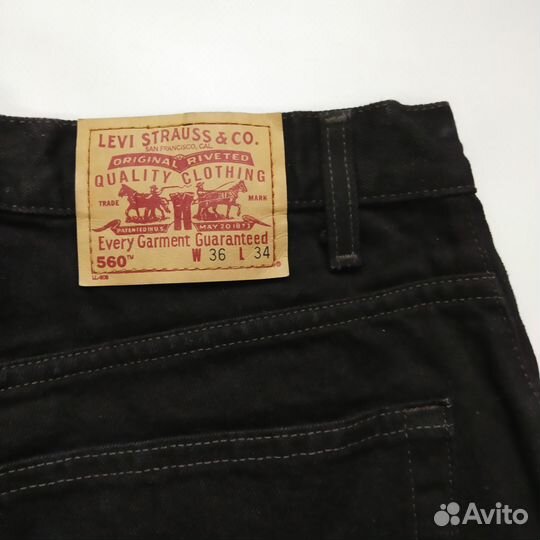 Джинсы винтаж levis 560 Made in Mexico W36L34