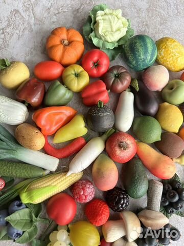 Овощи и фрукты из полимерной глины
