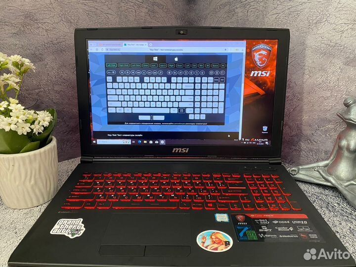 Игровой ноутбук MSI GL62M 7REX GTX 1050 Ti 4gb