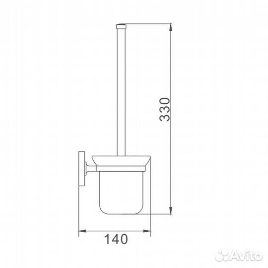 Ершик Haiba HB1910, хром