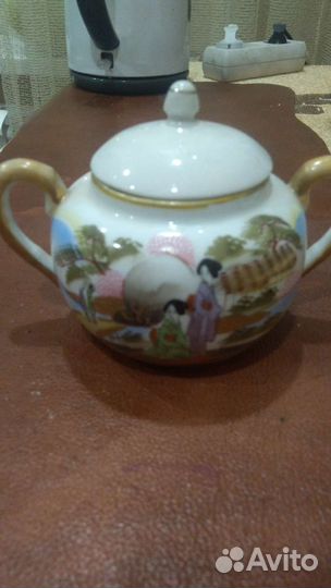 Фарфоровая сахарница.Старый Китай 40-50гг