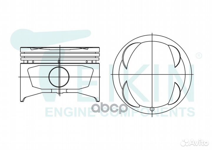 Поршни (к-т 4 шт) toyota carina/corolla/spacio