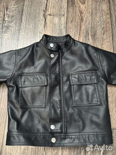 Кожаная куртка детская.100-104