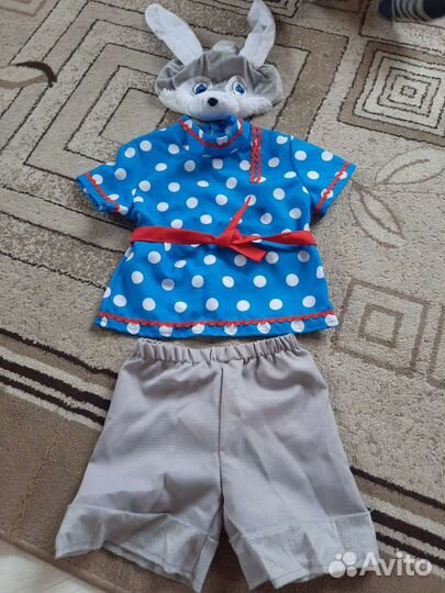 Новогодний костюм для мальчика зайчика