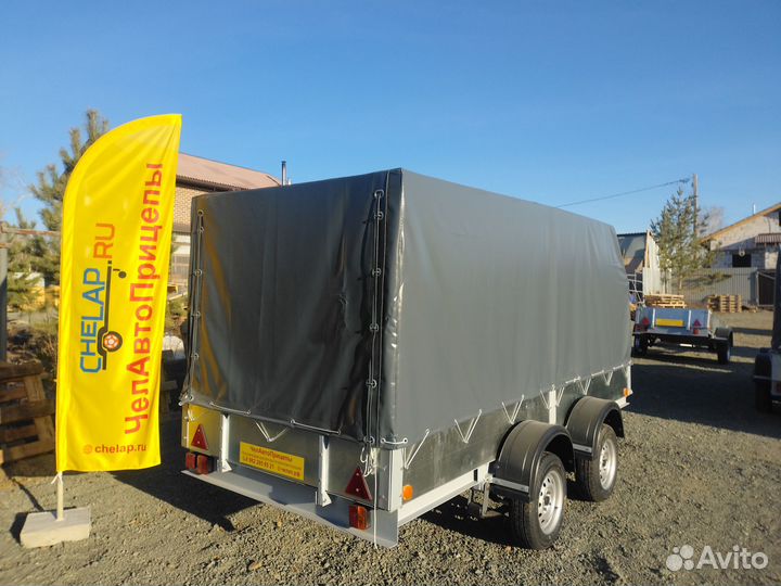 Прицеп Спартак 3,6х1,6 две оси с тентом