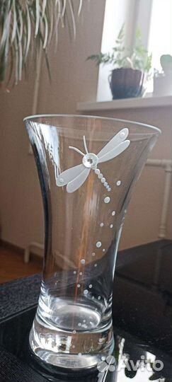 Ваза для цветов хрустальная винтаж