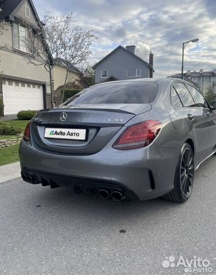 Диффузор на задний бампер mercedes w205 c205