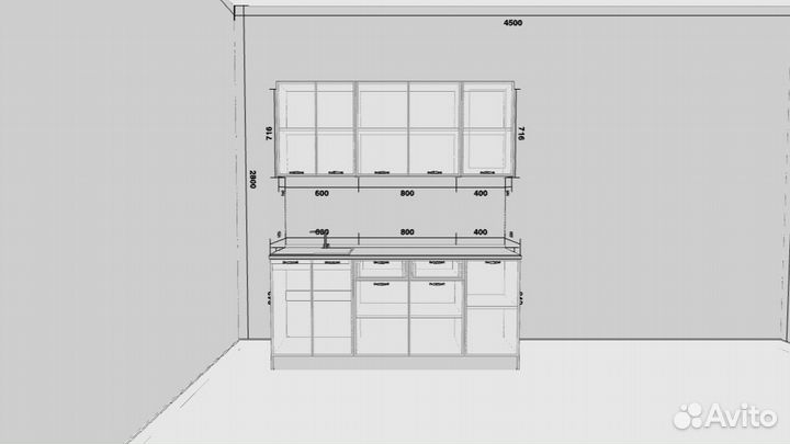 Кухня Мария. 1,8 метра