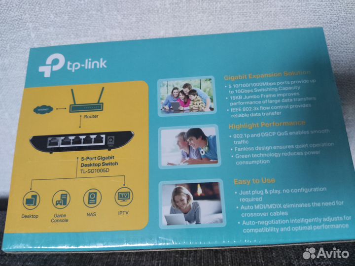 5-портовый настольный гигабитный коммутатор