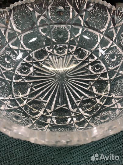 Хрустальный большой салатник, ваза СССР