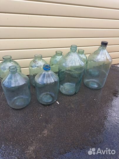 Бутылка стеклянная 10 и 20 литров