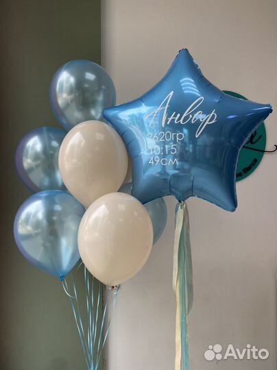 Воздушные шары на выписку из роддома, Гелиевые шар