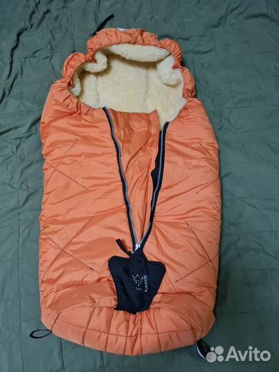 Зимний конверт в коляску на овчине