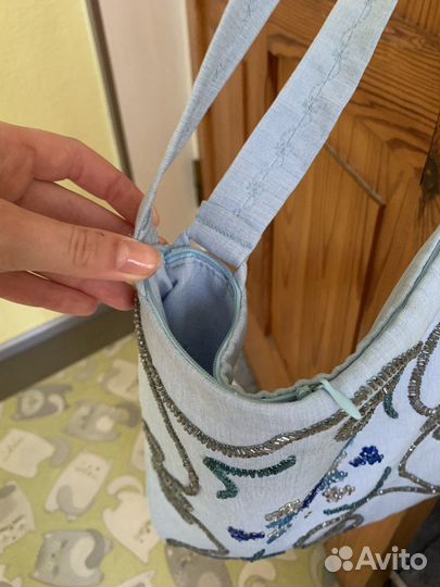 Сумка шоппер с пайетками