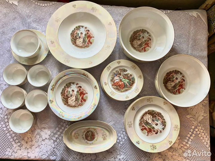 Набор столовой посуды Мадонны, сервиз ГДР