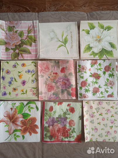 Салфетки для декупажа много