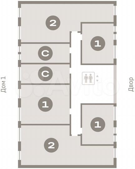 2-к. квартира, 76,7 м², 7/9 эт.