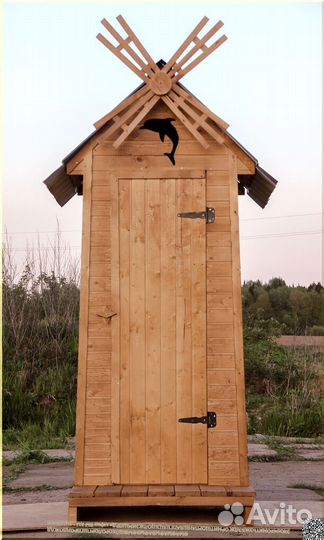 Дачный туалет деревянный SHP795