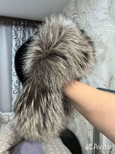 Шапка ушанка норковая женская