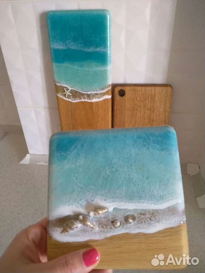 Доска дуб сервировки, декор