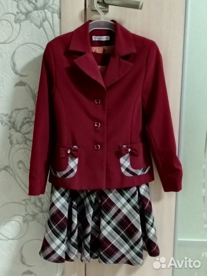 Школьная форма oreana для девочки (бордовая)