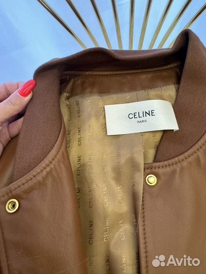 Кожаная куртка celine