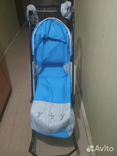 Детские санки коляска бу