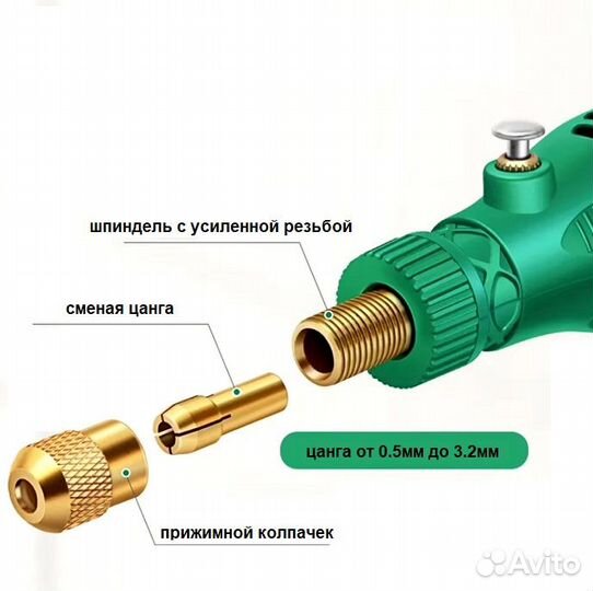 Бор машинка со встроенным аккумулятором 12v 15000 об\мин