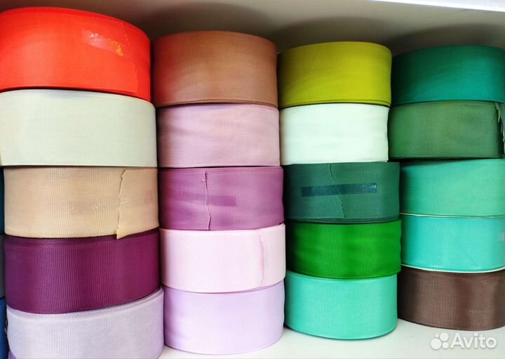Ленты рулонами атласные и репсовые