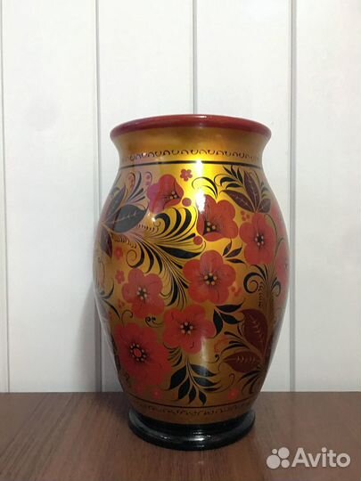 Ваза, хохломская роспись