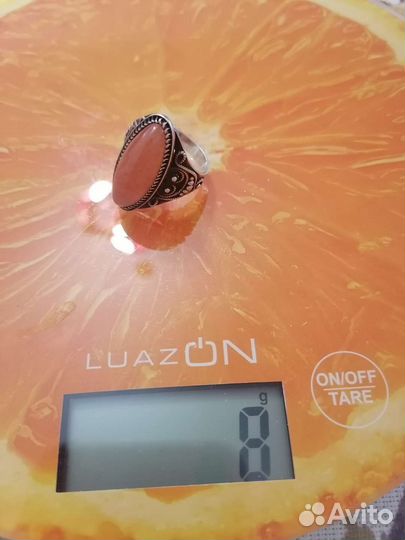 Серебряное кольцо с сердоликом СССР