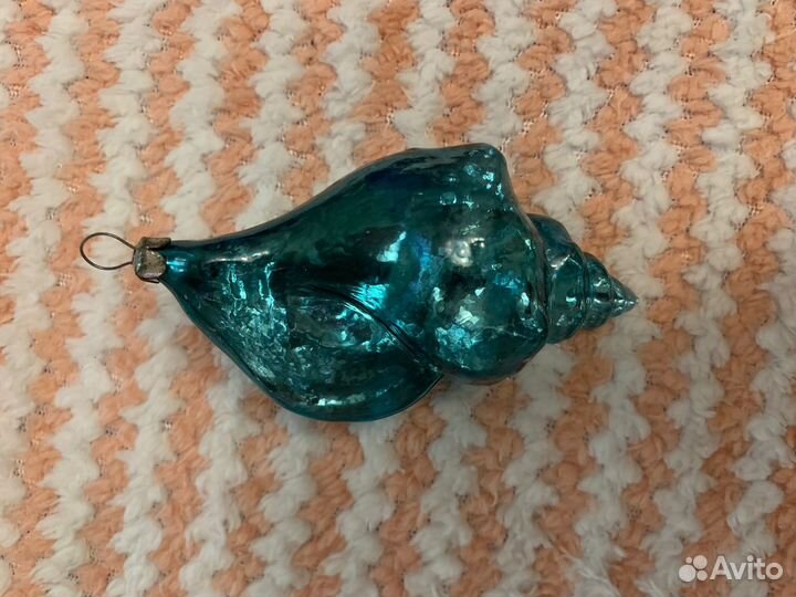 Елочные игрушки СССР ракушки полупрозрачные