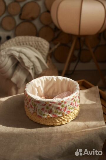 Корзина плетеная для хранения/ручная работа