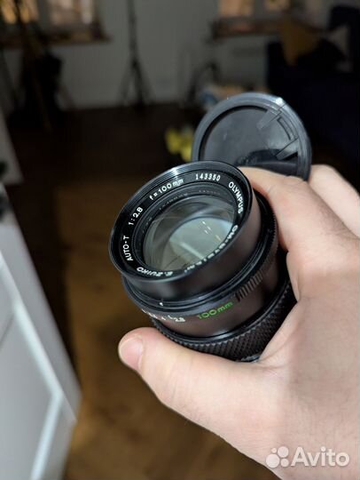Объектив Olympus om auto t 100 f 2.8