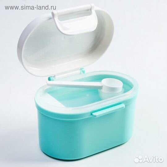 Контейнер для хранения детского питания, с ложкой