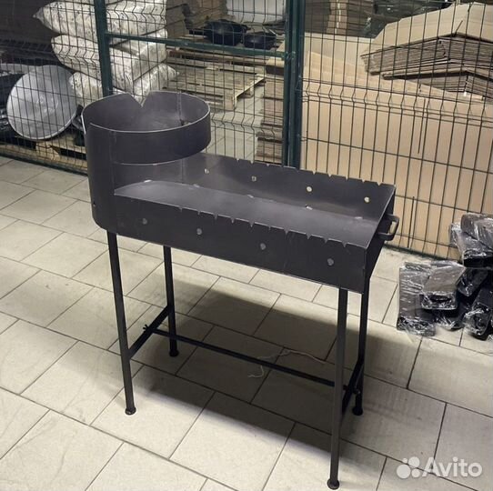 Мангал с печью под казан / шампура / решетки