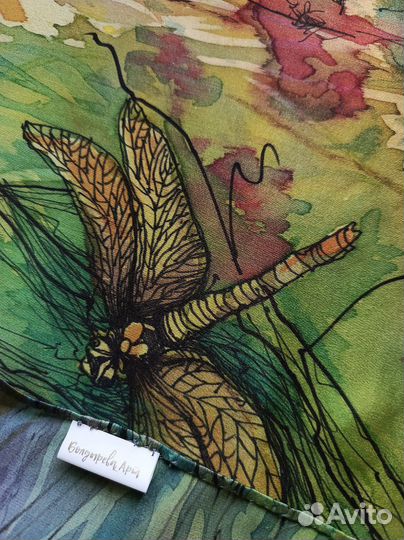 Платок натуральный шелк новый