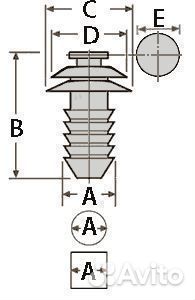 Крепёж автомобильный, пистон, клипса