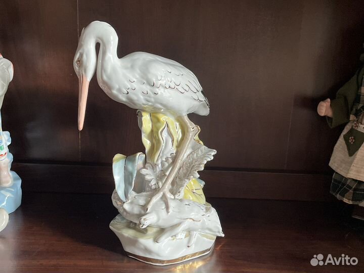 Цапля.Фарфор ссср.Дулево
