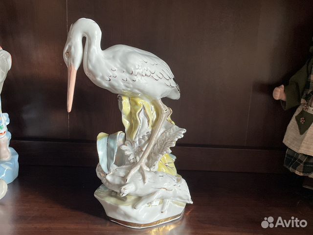 Цапля.Фарфор ссср.Дулево