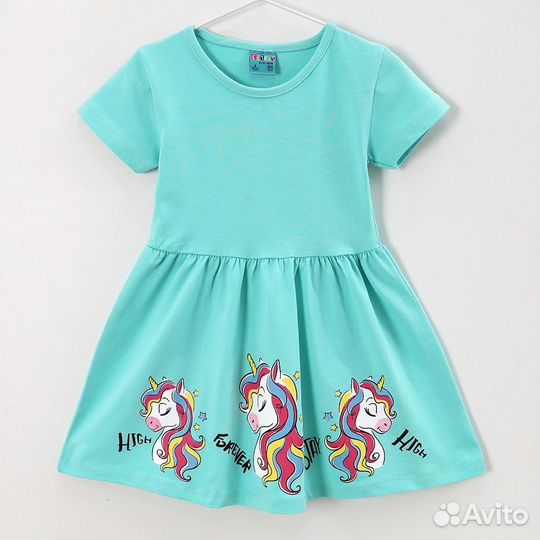 Летнее платье для девочки, от 98 до 116