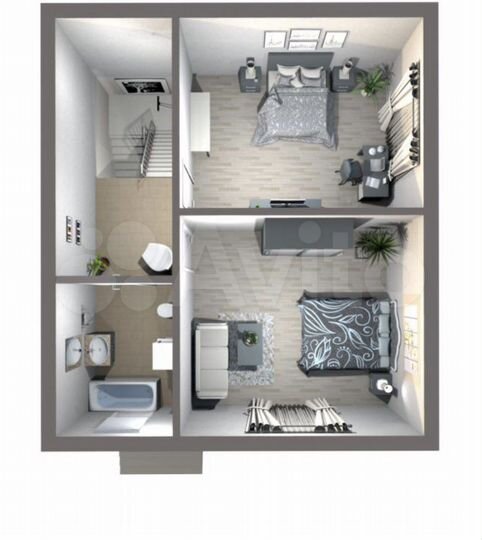 Таунхаус 50 м² на участке 3 сот.