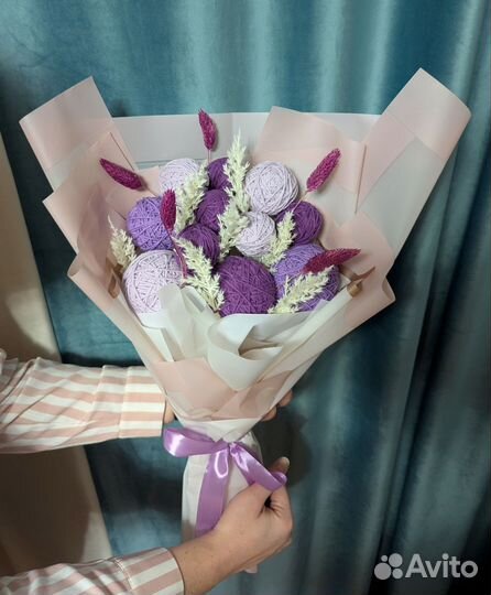 Букет из пряжи