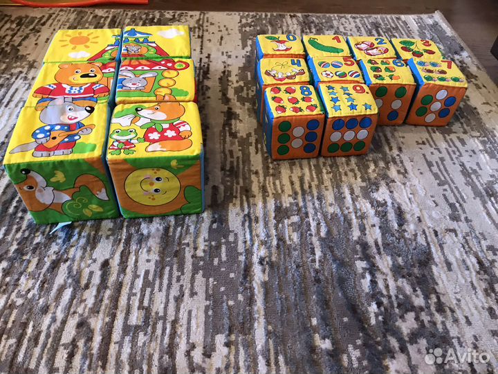 Мягкие кубики большие и маленькие