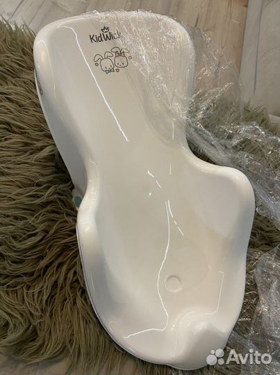 Горка для купания KidWick мини белый-бирю новая