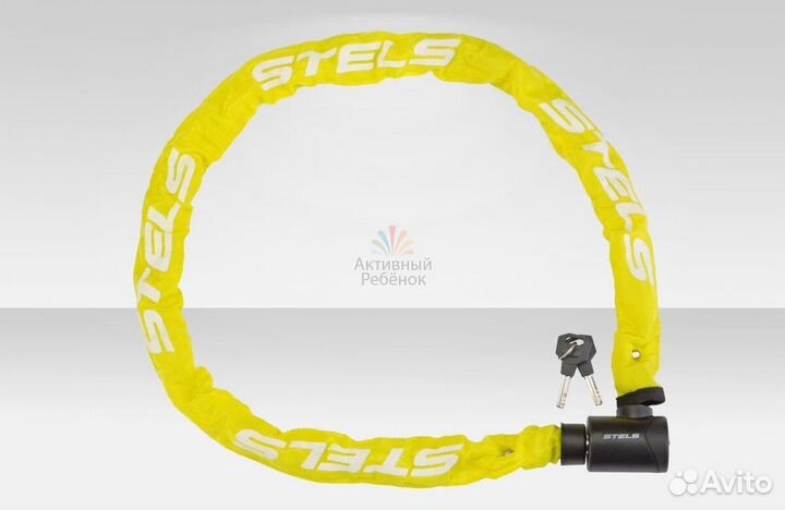 Цепь-замок 85803 в тканевой оплетке, с ключом