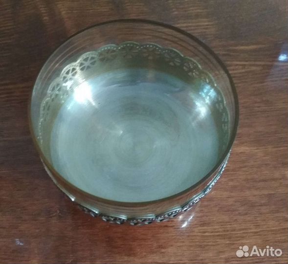 Эксклюзивная ваза стекло мельхиор