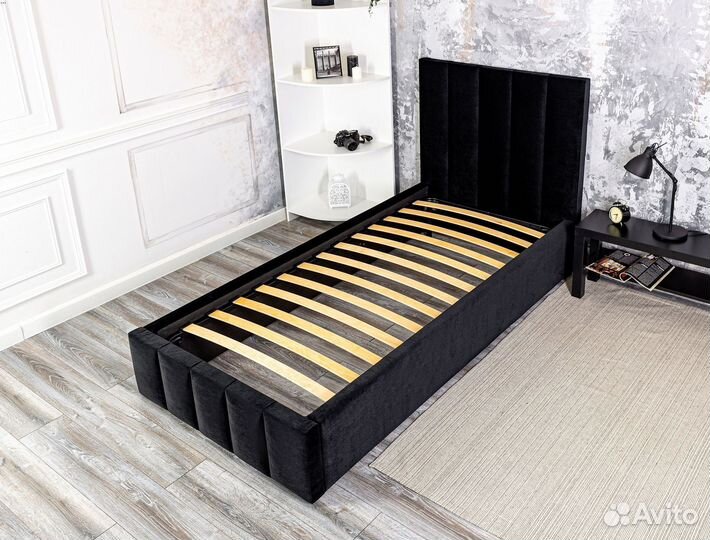 Кровать 90х200 черная Богема
